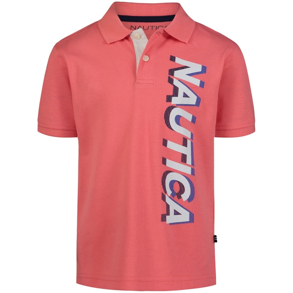 Nautica Toddler Boys Side Heat Short Sleeves Polo Shirt - Teaberryโ - Size 2T